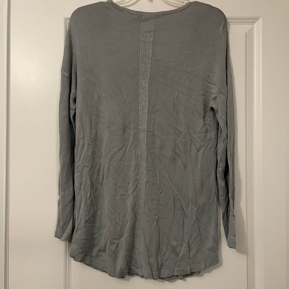 NWT Soft Surroundings Shimmer blue Longsleeve top - Picture 7 of 8